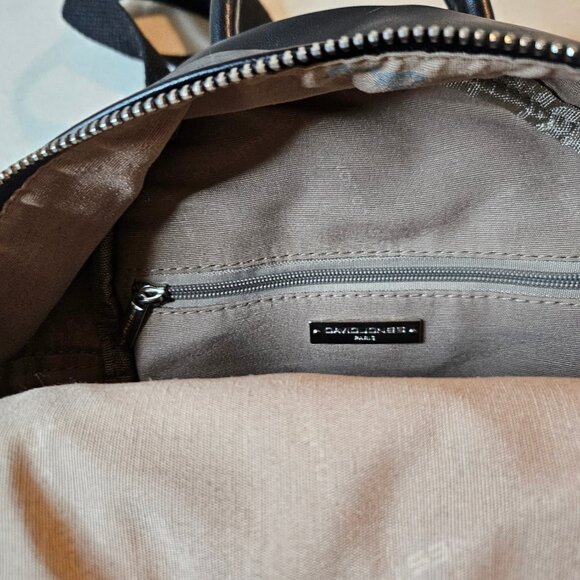 David Jones Paris Mini Backpack Purse - Black - Picture 6 of 7